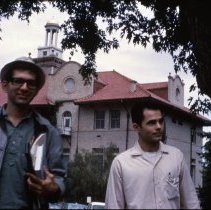 students in front of Stratton Hall