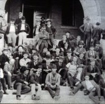 CSM students on steps