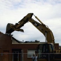 Hesteds Department Store at beginning of demolition