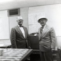Dr. Collier and unidentified man for Civil Defense