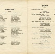 Golden High School Graduation Program 1934