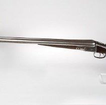 Parker Brothers double barrel shotgun, left facing