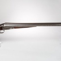 Parker Brothers double barrel shotgun, right facing