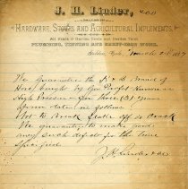 Fonds - Parfet clay mining Linder letterhead