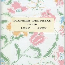 Pioneer Delphian Study Club booklet, 1989-1990