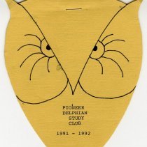 Pioneer Delphian Study Club booklet, 1991-1992