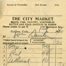 Receipt from The City Market