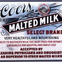 Coors Malted Milk sign