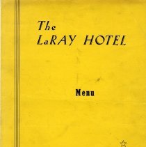 The LaRay Hotel menu cover