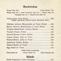 The LaRay Hotel Lunch and Sandwich menu
