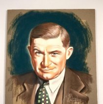 Will Rogers pastel out of frame for conservation July 2019