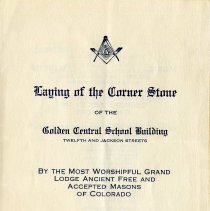 Program for Cornerstone Laying at Golden Central School building