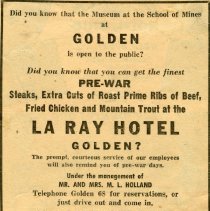 Advertisement for LaRay Hotel