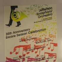 Jefferson Symphony Orchestra 3th Anniversary concert poster