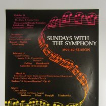 Jefferson County Symphony Orchestra 1979-1980 concert season poster