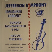Jefferson Symphony Young Artists Orchestra concert poster