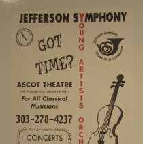 Jefferson Symphony Young Artists Orchestra concert poster