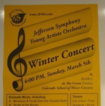 Jefferson Symphony Young Artists Orchestra concert poster