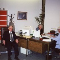 Jack Galland and Helen Leith at JSO office