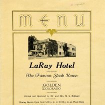LaRay Hotel menu - cover