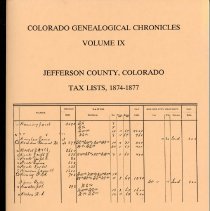 Colorado Genealogical Chronicles Vol. IX
