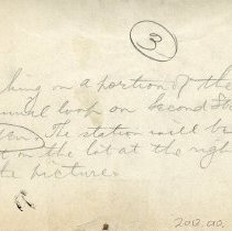 Construction of train station terminal - detail on back