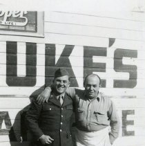 Edward "Duke" Young in front of Duke's Place