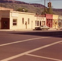 View of Haas Block showing Dud's Cafe