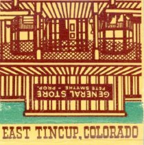 East Tincup matchbook - detail