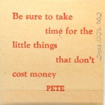 East Tincup matchbook - detail