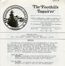 The Foothills Inquirer, Second Year 1982, Issue No. 6