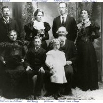 Portrait of Strange family from notebook