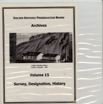 Golden Historic Preservation Board Archives Volume 15