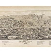 Bird's Eye View Map of Golden Colorado removed from frame