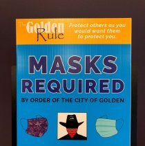 City of Golden Covid-19 mask required sign