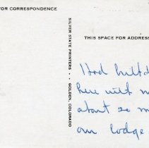 Dud's Cafe postcard - back