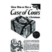 Christmas themed Coors beer advertisement