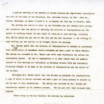 Bylaws of the Golden Library and Improvement Association