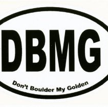 DBMG Don't Boulder My Golden decal