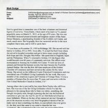 Richard Gardner Golden historical research & correspondence 2012-2014