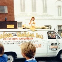 Carleen of Golden van and Sharon Wustrack in Oktoberfest parade