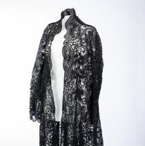 Virginia Chauvenet's (Mallen) handmade lace coat - quarter view