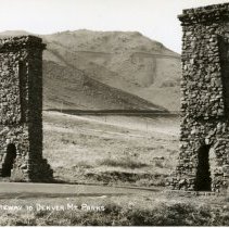Postcard "Lookout Gateway to Denver Mt. Parks" & MacFarland Pillars