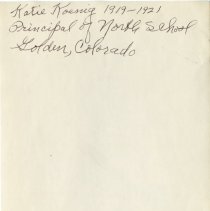 Students at North School, Katie Truelson Koenig, Principal - back