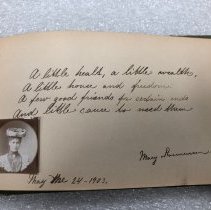 Autograph book belonging to Norma Truelsen - detail