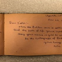 Autograph book belonging to Norma Truelsen - detail