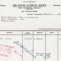 The Dennis-Gateway Agency receipt to Woods Mortuary