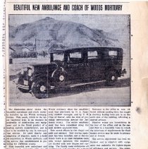 Newspaper clippings related to Woods Mortuary