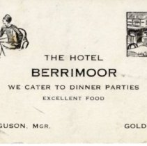 Berrimore Hotel business card