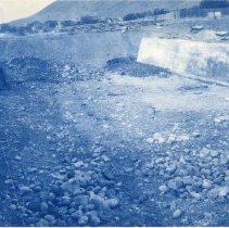 Cyanotype of Brooks Field under construction